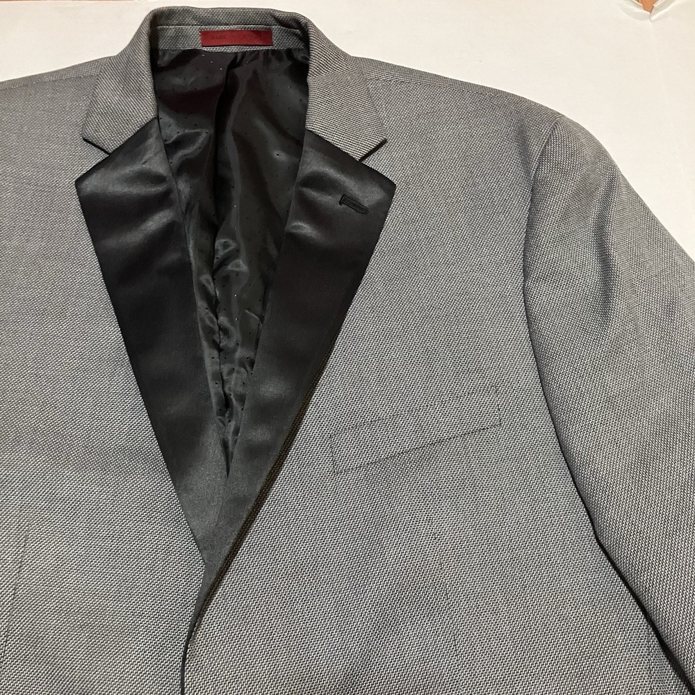 ALFANI Slim fit Mens Blazer Sport Coat Sport Two Button Jacket 42L Gray Casual